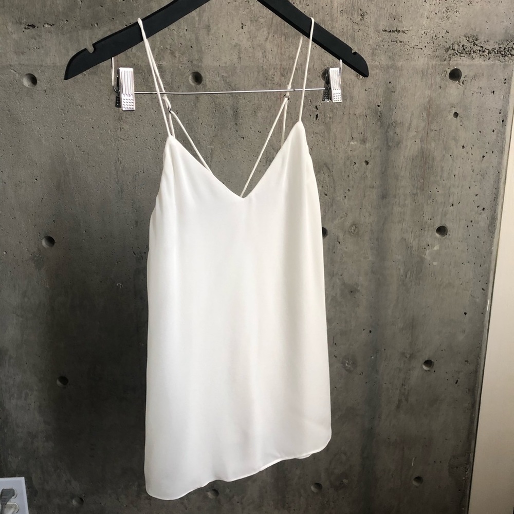 Haute Hippie Cream Silk Tank